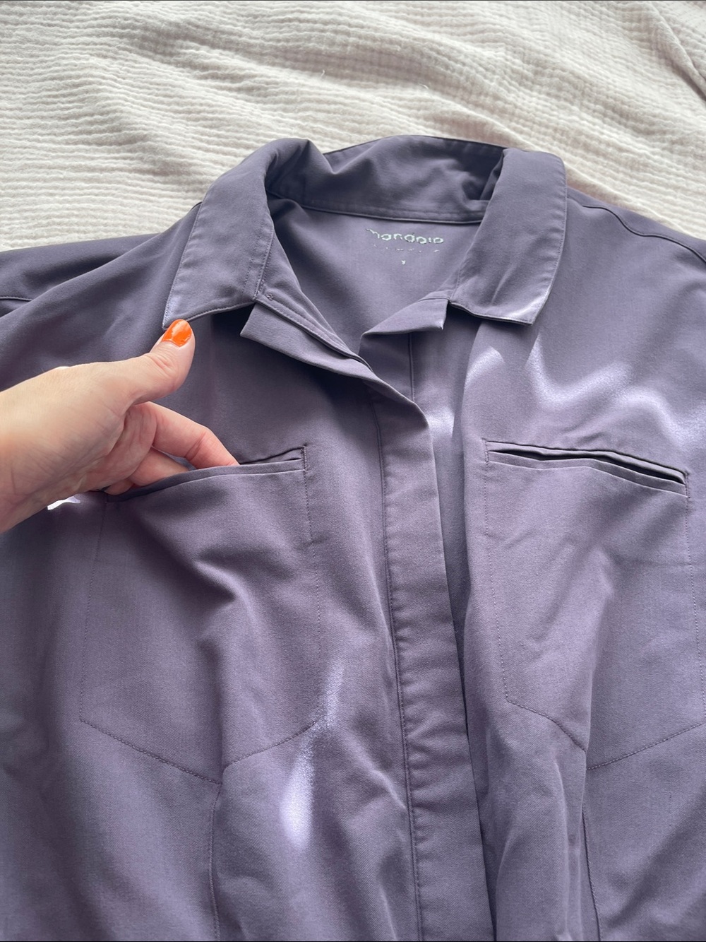 Mandala Lavender scrubs Jumpsuit - Picture 3 of 5